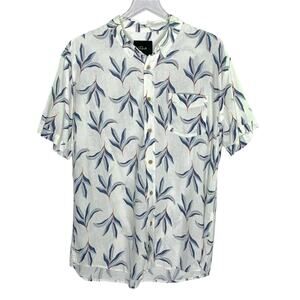 Rails L Carson Miami Mirage Short Sleeve Shirt Palm Tree Travel Resort